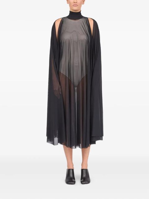 MM6 Maison Margiela semi sheer maxi dress - Black - zdjęcie produktu nr 2