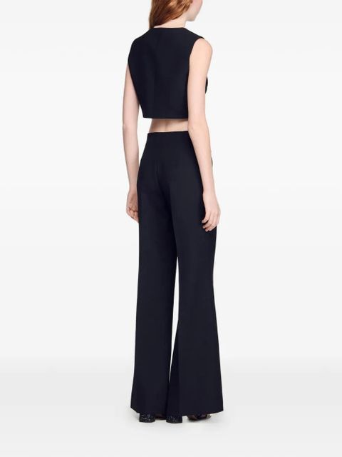 SANDRO corset V-neck waistcoat - Black