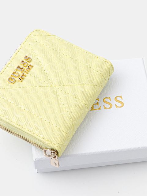 Guess portfel ALDINA damski kolor żółty SWGG96 63137