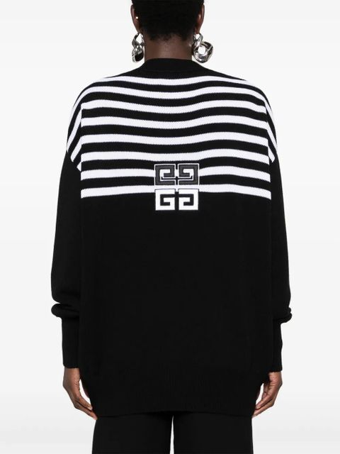 Givenchy 4G striped cardigan - Black