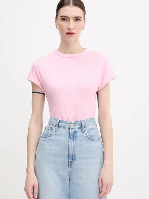 Tommy Hilfiger t-shirt damski kolor różowy WW0WW45731 - zdjęcie produktu nr 1