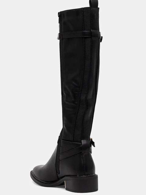 Answear.LAB kozaki kolor czarny na płaskim obcasie - zdjęcie produktu nr 2