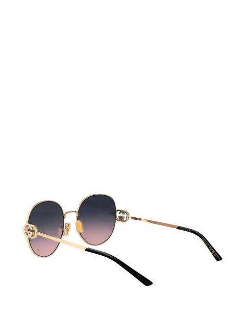 Gucci Interlocking G round-frame sunglasses - Gold