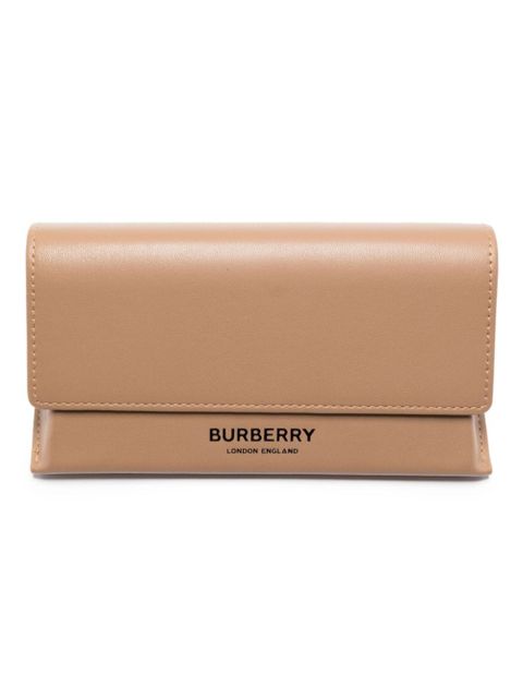 Burberry Eyewear logo lettering-plaque tinted sunglasses - Brown