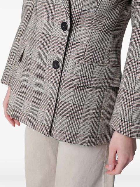 ANINE BING Aretha plaid blazer - Neutrals