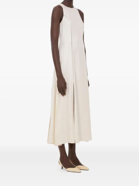 LouLou de Saison Iraka lace-stitching midi dress - Neutrals