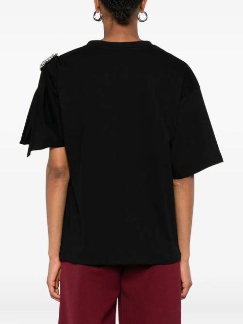 AREA embellished puff-sleeve top - Black