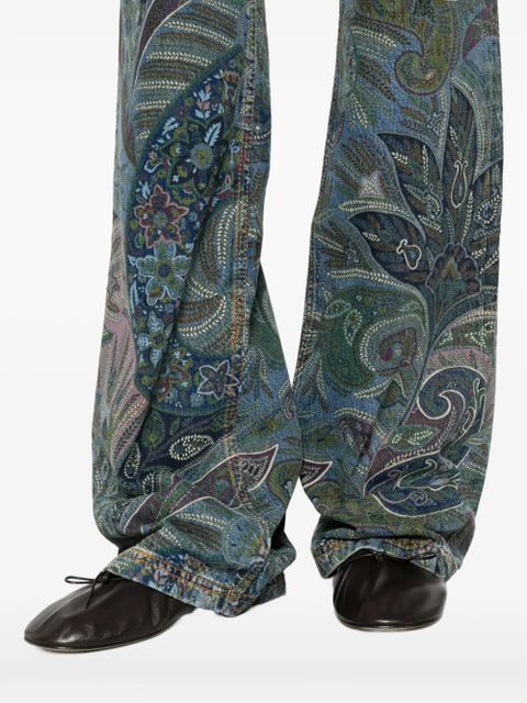 ETRO paisley-print jeans - Blue