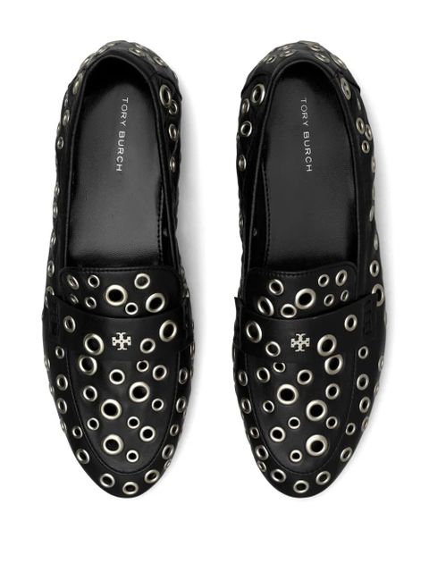 Tory Burch eyelet-embellished loafers - Black