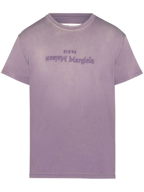 Maison Margiela Reverse logo-print cotton T-shirt - Purple - zdjęcie produktu nr 1