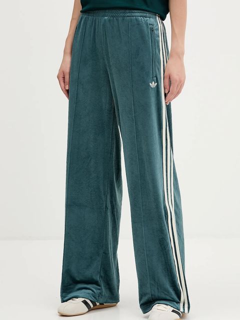 adidas Originals spodnie dresowe welurowe Fb Liberty Tp damskie kolor zielony z aplikacją JW5268 - zdjęcie produktu nr 1