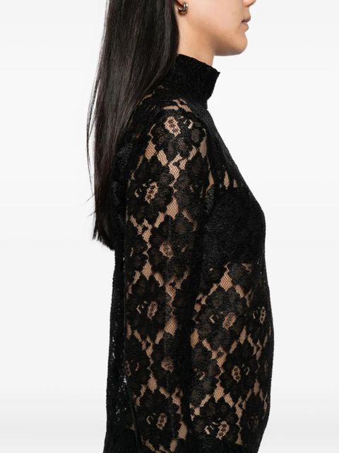 Róhe geometric-lace turtleneck dress - Black