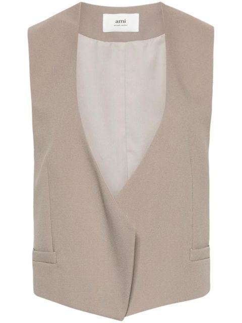 AMI Paris open-front waistcoat - Neutrals - zdjęcie produktu nr 1