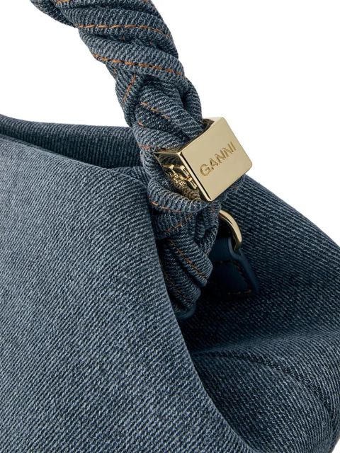 GANNI twisted handle geometric tote bag - Blue