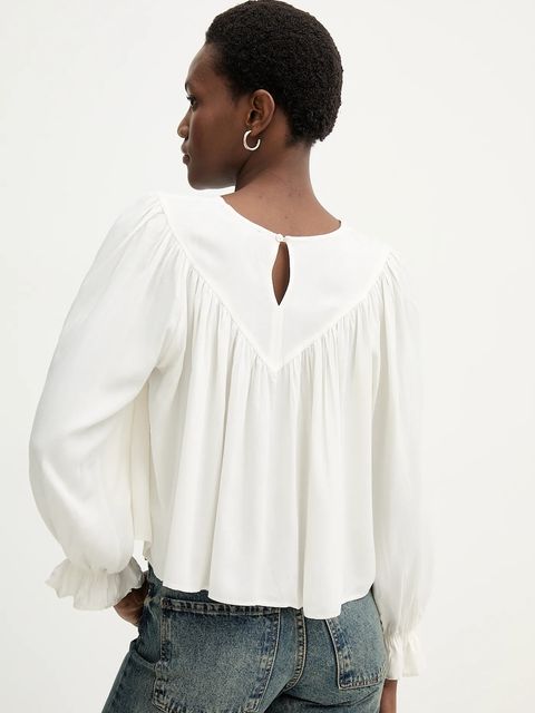 Answear.LAB bluzka damska kolor biały gładka