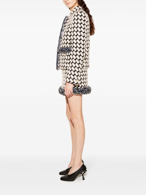 PUCCI fringed tweed jacket - Black