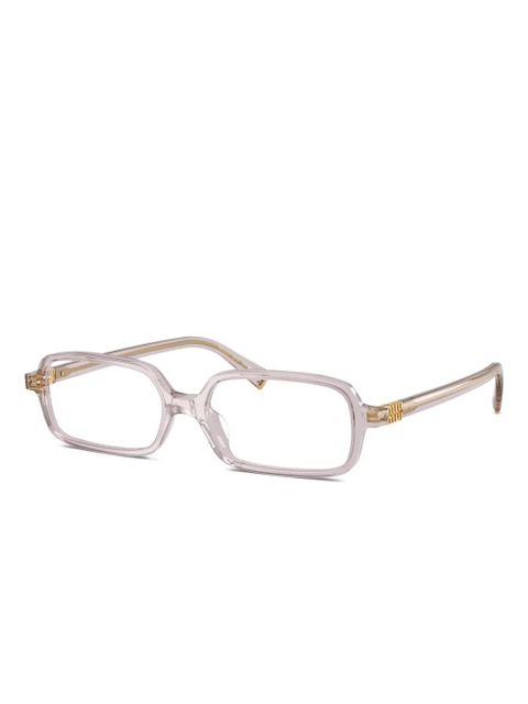 Miu Miu Eyewear rectangle-frame glasses - Grey - zdjęcie produktu nr 2