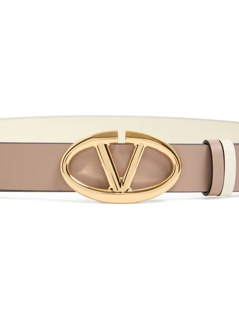 Valentino Garavani VLogo The Bold Edition reversible calfskin belt, 30mm - White - zdjęcie produktu nr 2