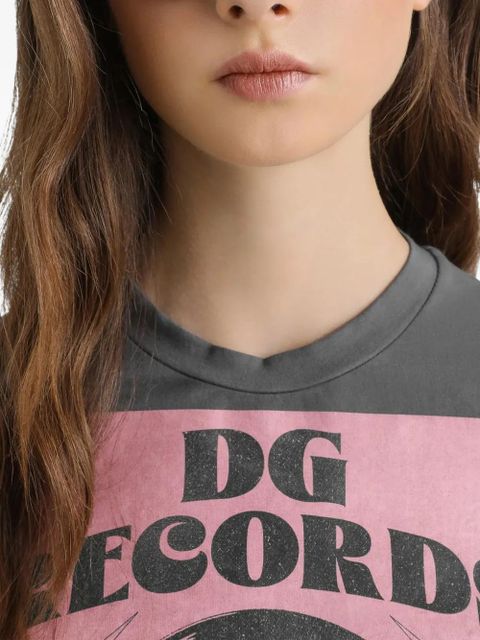 Dolce & Gabbana graphic-print cotton T-shirt - Grey