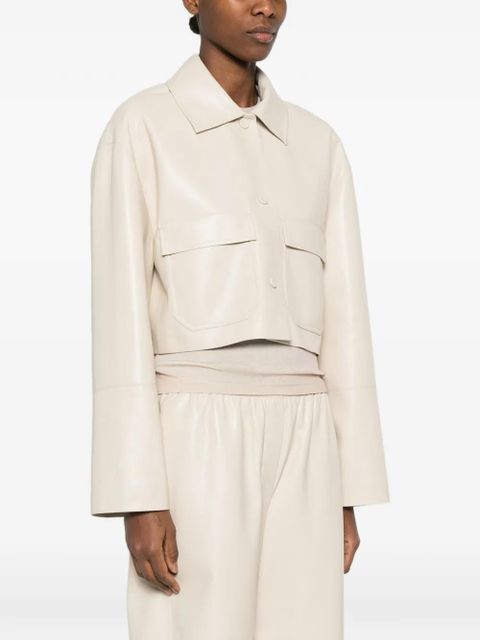 Nanushka cropped pocket jacket - Neutrals