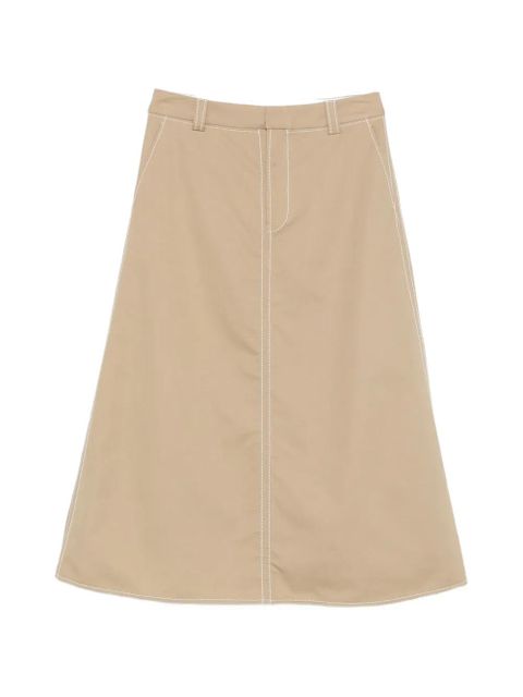 AMI Paris A-line stitch midi skirt - Neutrals - zdjęcie produktu nr 1