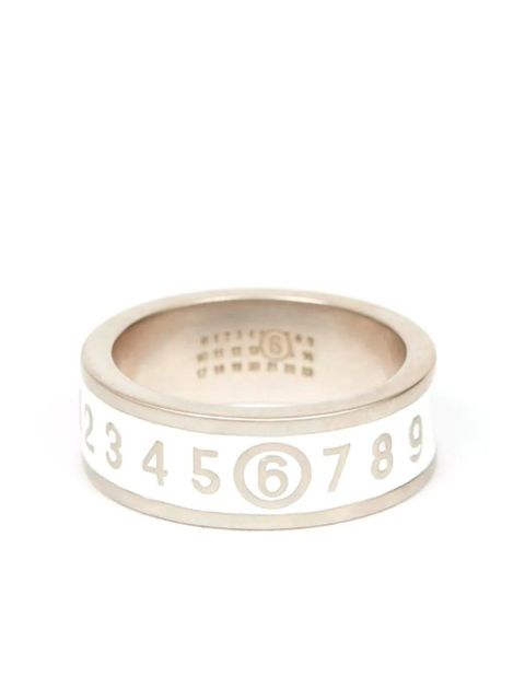 MM6 Maison Margiela numbers-motif ring - Silver - zdjęcie produktu nr 1