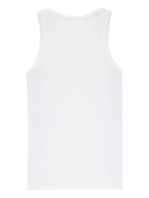 Saint Laurent cotton ribbed tank top - White - zdjęcie produktu nr 2