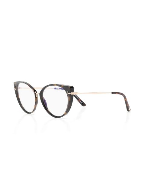 TOM FORD Eyewear cat-eye frame glasses - Brown - zdjęcie produktu nr 2