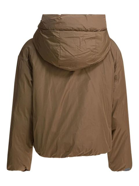 Max Mara reversible hooded zip down jacket - Brown