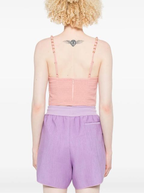 FARM Rio plissé-effect tank top - Pink