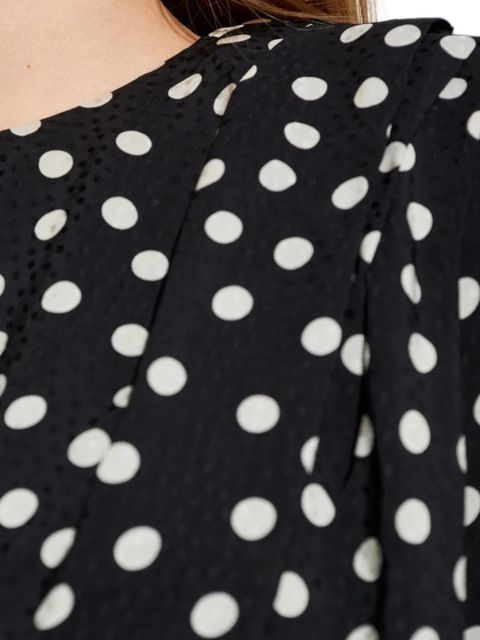 ANINE BING polka-dot mini dress - Black