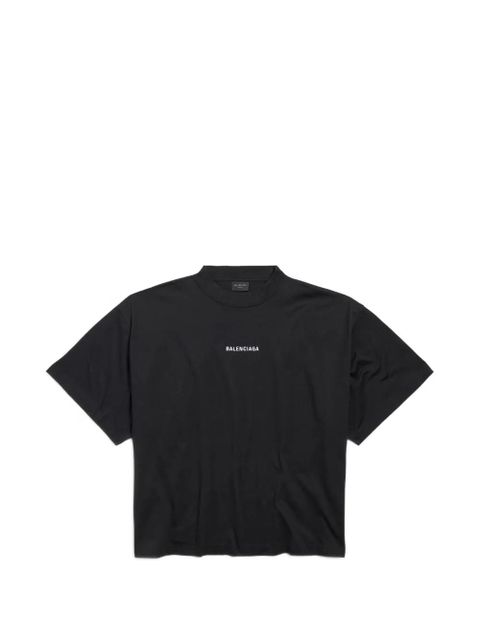 Balenciaga logo lettering turtleneck T-shirt - Black - zdjęcie produktu nr 1