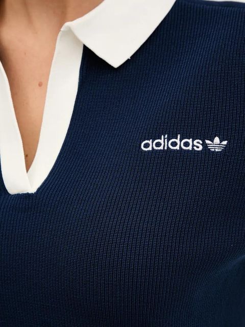 adidas Originals sukienka POLO DRESS kolor granatowy mini dopasowana JC7690