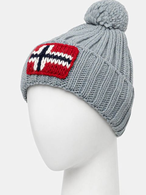 Napapijri czapka z domieszką wełny Semiury 5 kolor turkusowy NP0A4GKBI841 - zdjęcie produktu nr 2