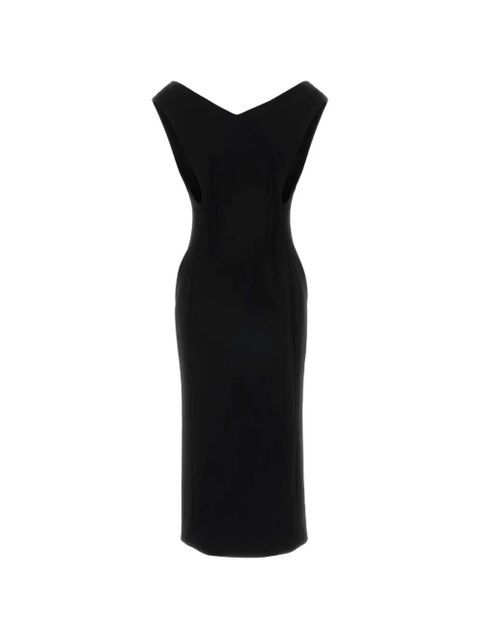 Jil Sander V-neck midi dress - Black - zdjęcie produktu nr 1