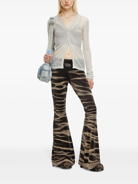 Diesel layered-effect knitted cardigan - Grey - zdjęcie produktu nr 2