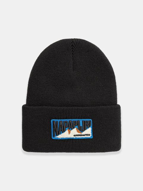 Napapijri czapka F-Montepiana kolor czarny NP0A88T69411 - zdjęcie produktu nr 1