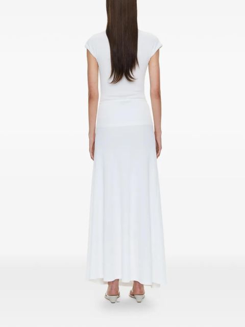 Christopher Esber Hiero Crystal capped-design cut-out T-shirt - White