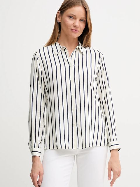 United Colors of Benetton koszula damska kolor beżowy regular z kołnierzykiem klasycznym 5T17DQ0AZ - zdjęcie produktu nr 1