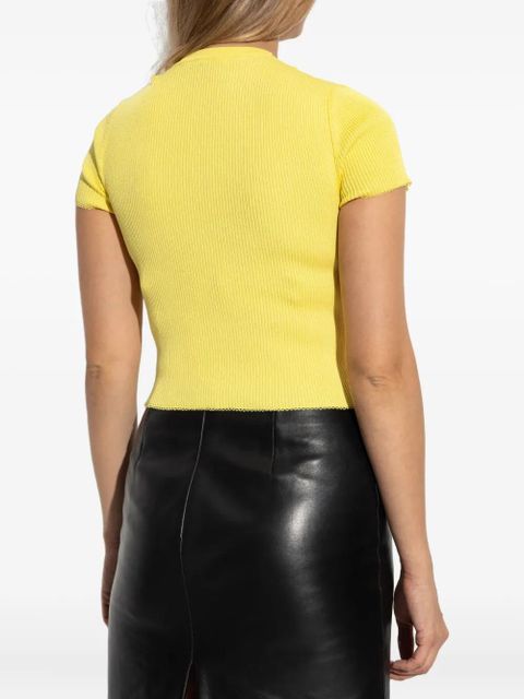Givenchy ribbed logo top - Yellow