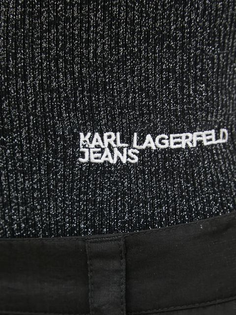 Karl Lagerfeld Jeans top damskie kolor czarny odkryte plecy A1W18028