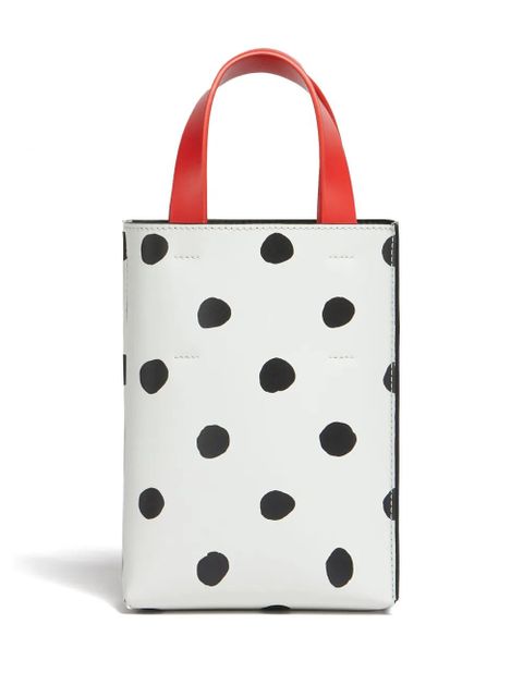 Marni nano Museo polka-dot tote bag - White - zdjęcie produktu nr 1