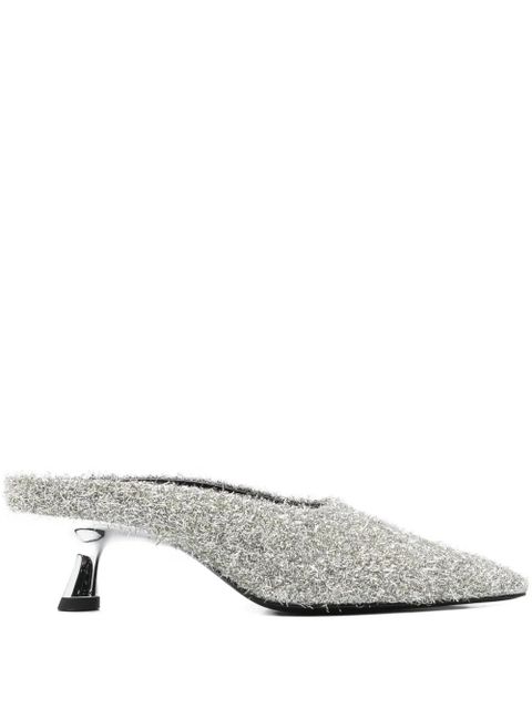 Simon Miller 55mm pointed-toe heeled mules - Silver - zdjęcie produktu nr 1