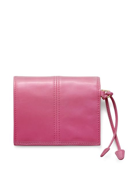 Prada logo-plaque leather wallet - Pink - zdjęcie produktu nr 2