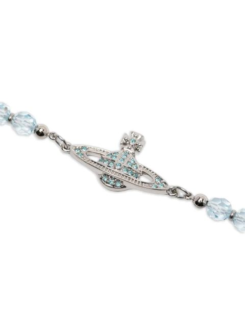 Vivienne Westwood messaline orb crystal bracelet - Blue