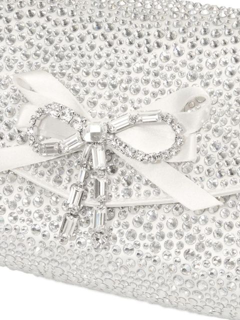 Jimmy Choo Soft Bow crystal mini bag - White