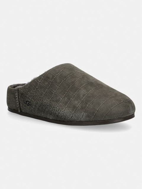 UGG kapcie nubukowe W Elea Embossed Slip-On