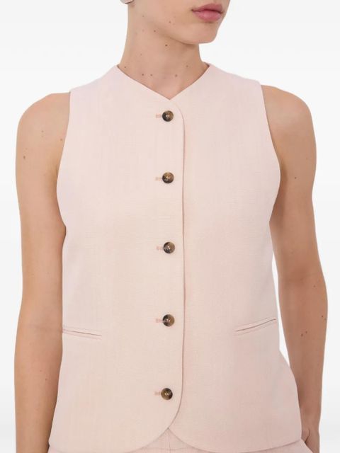 LouLou de Saison button welt pocket waistcoat - Pink
