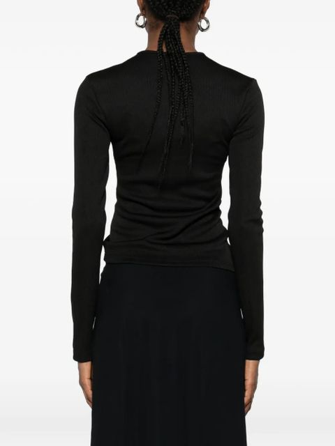 Christopher Esber crystal-pendant open-twist top - Black