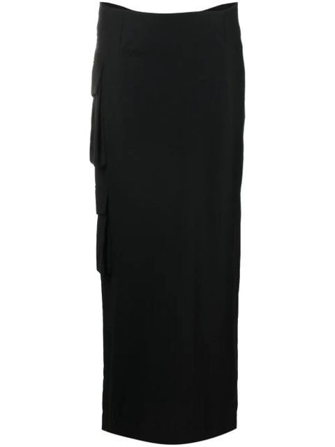Aya Muse Stok cargo-pocket maxi skirt - Black - zdjęcie produktu nr 1